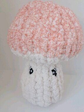 Handmade Plush Mushroom | Kawaii Cottagecore Decor | Soft Hand Knit Mushroom...